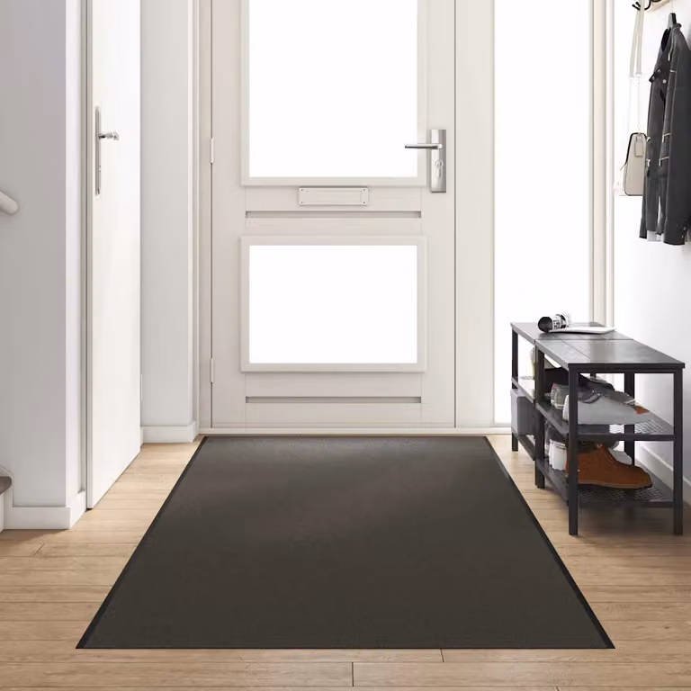 Tappetino moderno vidaXL rettangolare antracite e nero in poliammide L: 350 cm, P: 120 cm