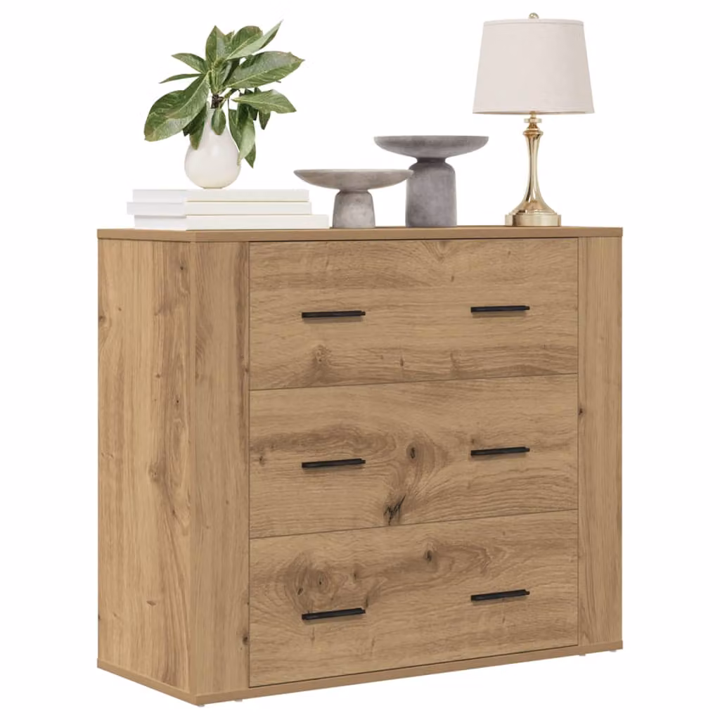 Credenza moderna vidaXL in legno marrone L: 80 cm, P: 33 cm, H: 70 cm