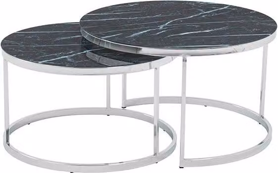 Modern Schwarz 2x Couchtische Wohnzimmer Hochwertig luxuriöse Möbel Designer