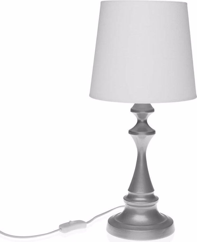 Lampada da tavolo Versa Gene Grey 23 x 49 cm in metallo