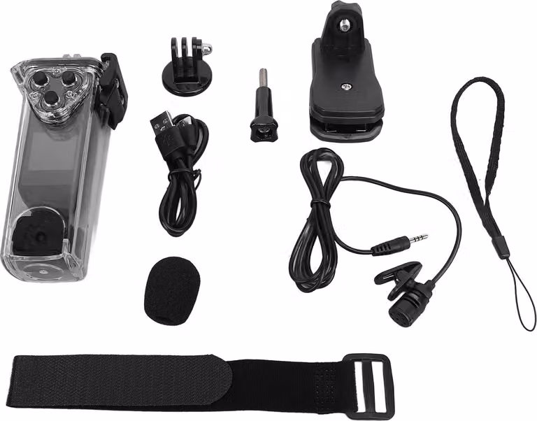 telecamera portatile da 1,3 pollici HD 5k 30FPS Stabilizzazione dell'obiettivo ruotabile di 270 gradi Porta tascabile impermeabile con microfono