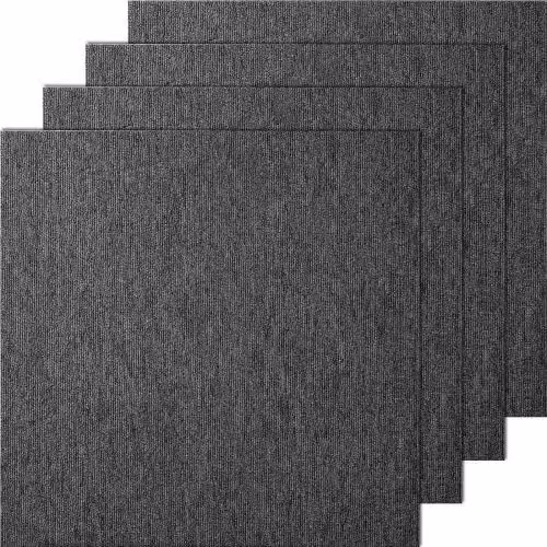 Set di 20 quadrotte in moquette riutilizzabili VEVOR con imbottitura, grigio scuro, L/P: 50 x 50 cm