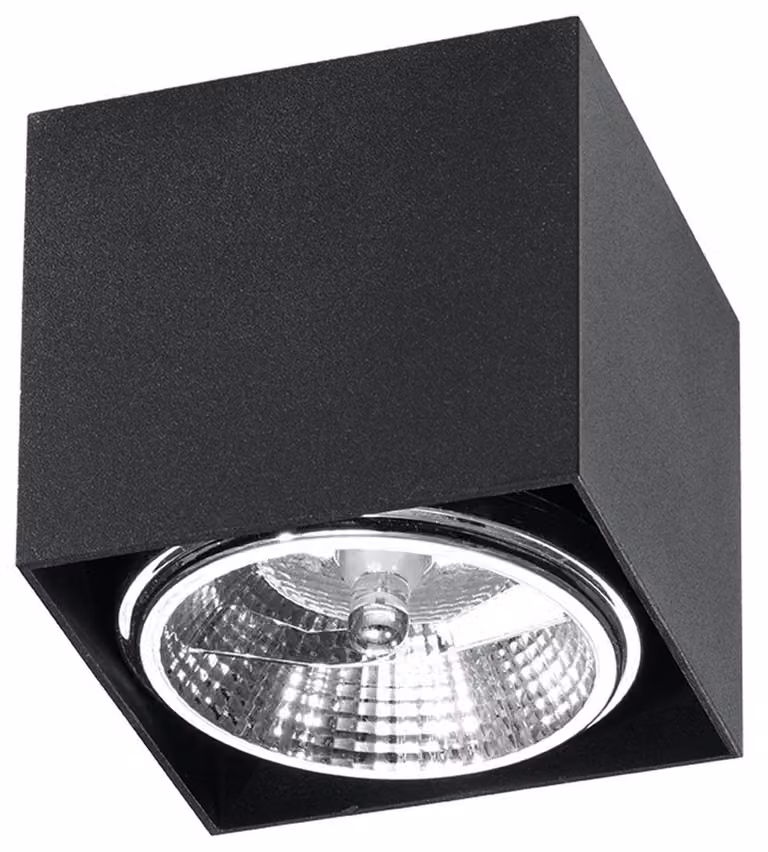 Lampada a soffitto BLAKE nero 1xGU10/ES111 10W alluminio 11x12x12cm Sollux Lighting