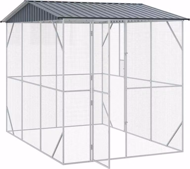 Gabbia per uccelli Antracite 227 x 310 x 247 cm Acciaio zincato