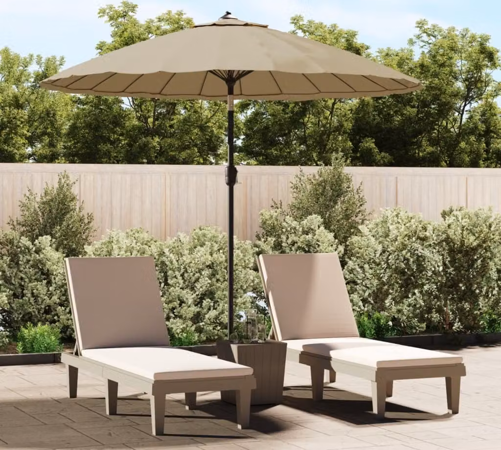 Maison Exclusive - Ombrellone con palo in alluminio, diametro 250 cm, color tortora