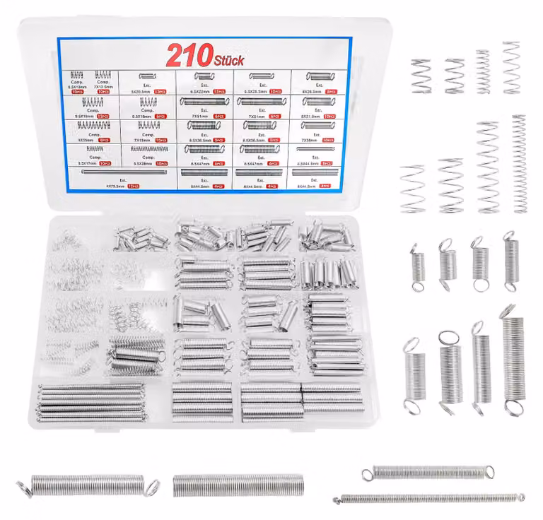 Set di punte da trapano Feder, 210 pezzi, acciaio inossidabile, 20 dimensioni, ideale per lavori di bricolage e riparazioni
