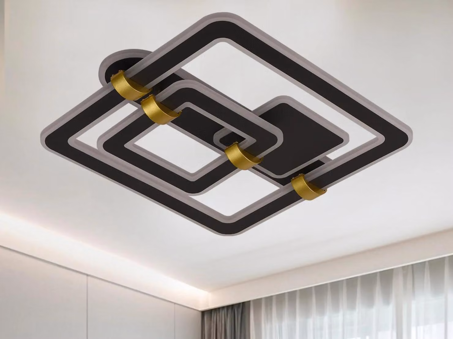 Lampada a soffitto a LED con telecomando, 140W - J3342/B