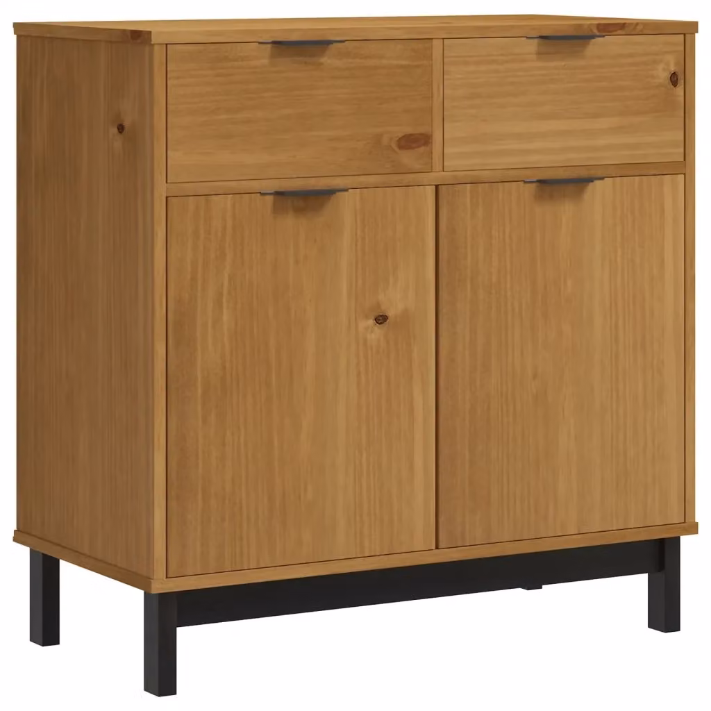 Credenza FLAM vidaXL in legno massello di pino marrone stile rustico L/P/H: 80 x 40 x 80 cm – 2