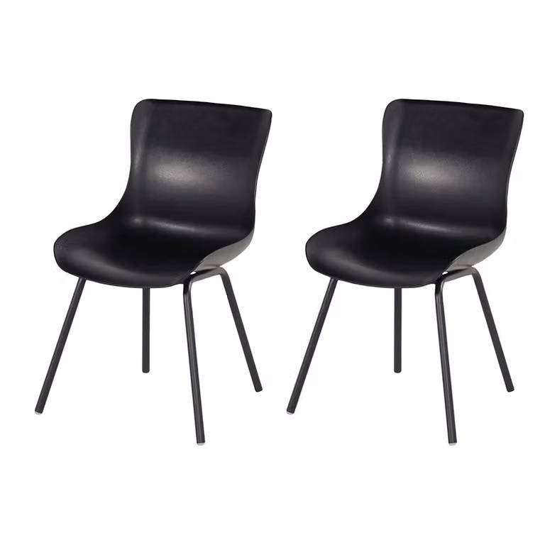 Set di 2 sedie da pranzo SOPHIE Element Hartmann colore bianco e nero con finitura opaca
