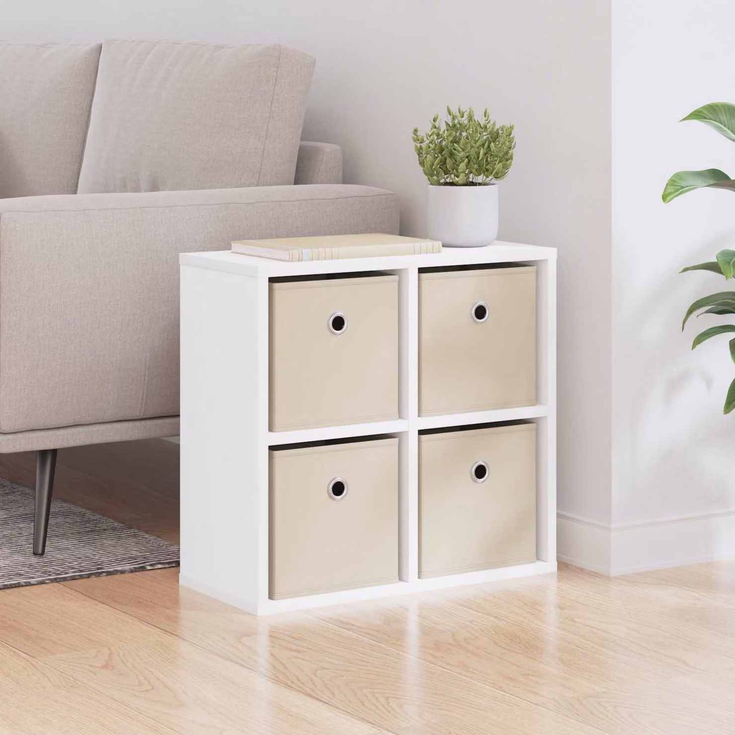 Credenza moderna vidaXL in bianco L: 49,5 cm, P: 22 cm, H: 47 cm