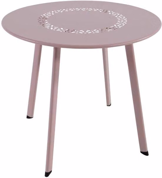 Vassoio da appoggio rialzato - Rosa - Ø50x45 cm - Acciaio