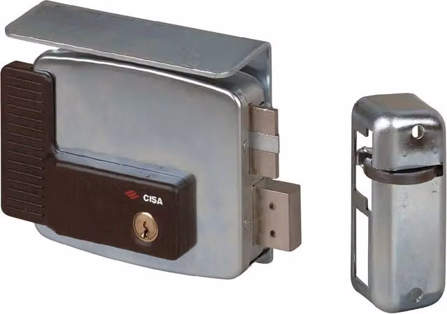 Serratura Elettrica Da Applicare Per Ferro Art. 11 E 70 Dx Iperbriko in Acciaio Inox Argento