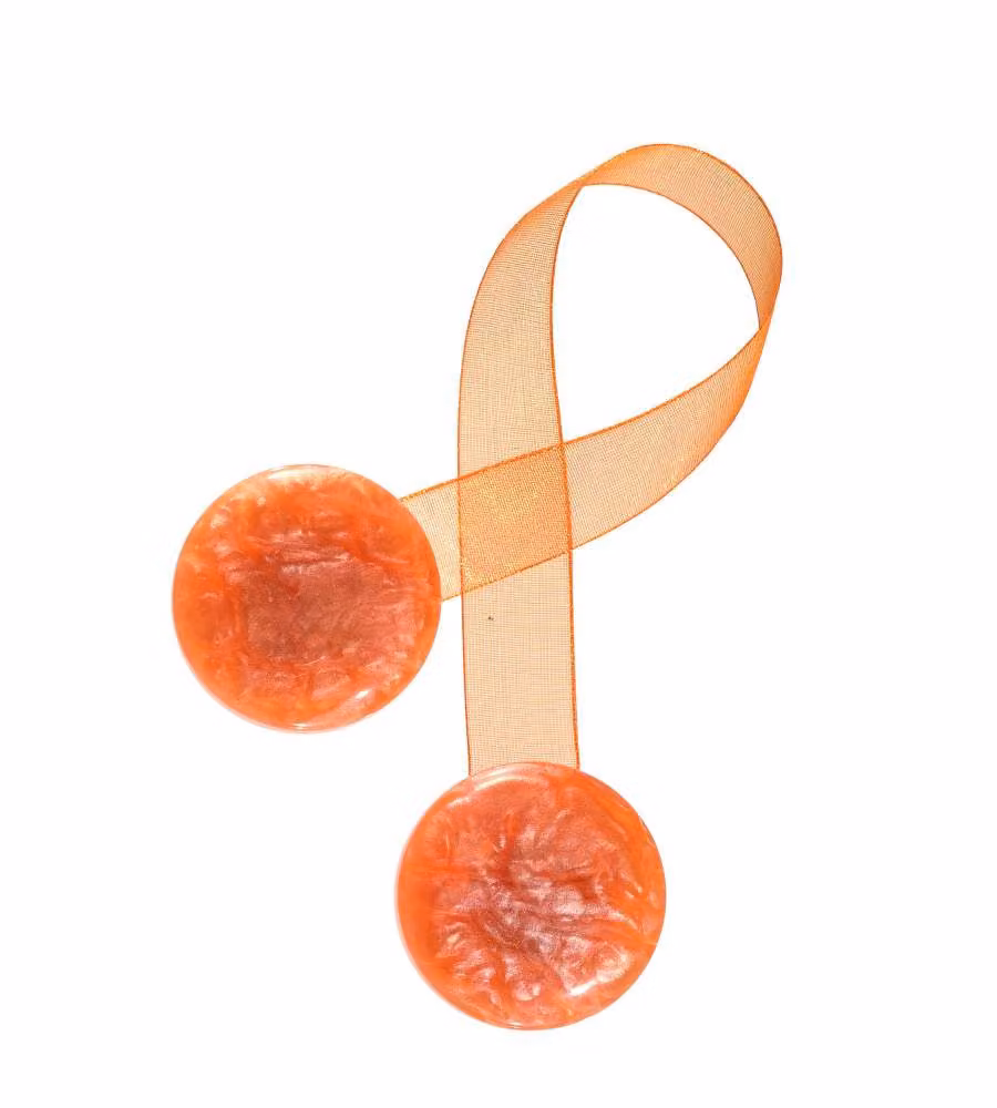 Calamita Bottone Arancio Grande (Con Nastro)