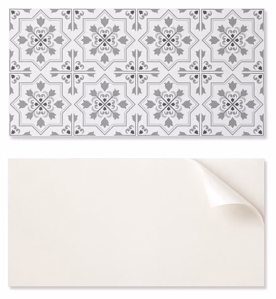 Pannello in vinile autoadesivo con stampa, dimensioni 100 x 50 cm, motivo con elementi floreali