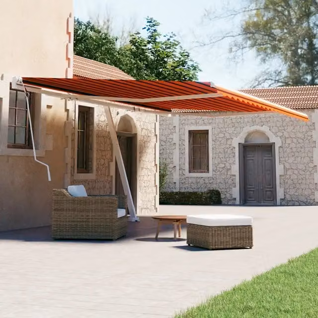 Tenda da Sole Autoportante Manuale 600x300cm Arancione Marrone 3069600