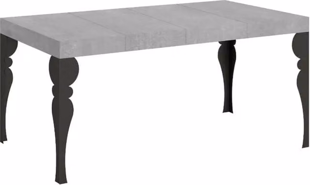 Tavolo allungabile moderno Ityhome colore grigio con piano rettangolare L/P: 130/234 x 90 cm e altezza: 77 cm