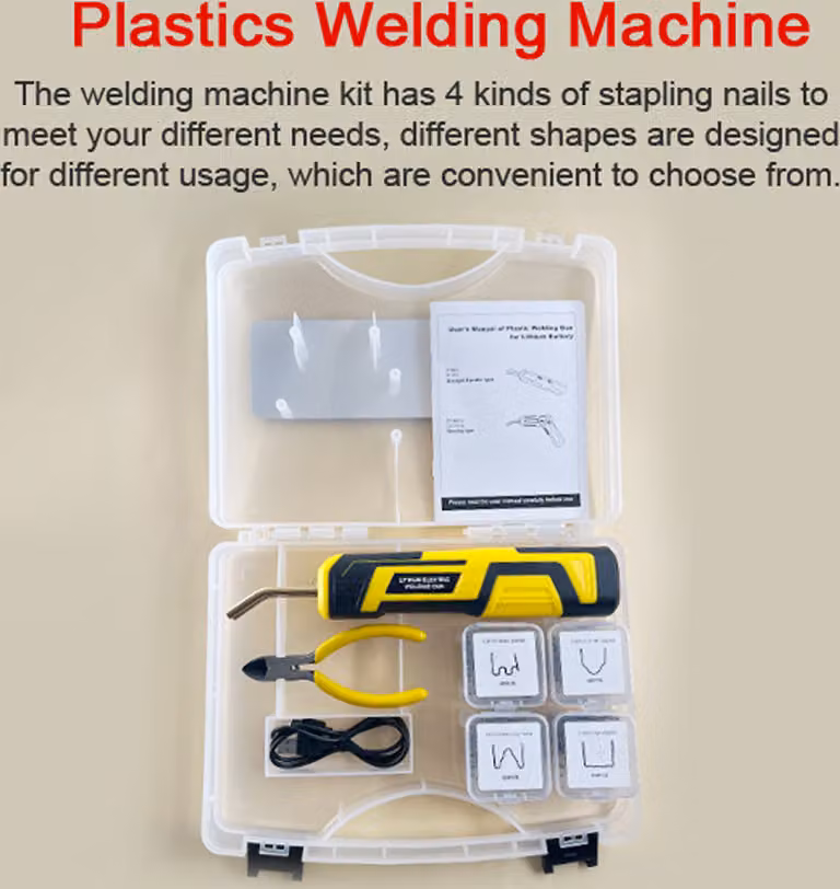 Portable Handheld Plastics Welding Machine Car Panel Crack Repairs Kit Thermal Cutting Hot Stapler Plastics Repairing Tool Set con 400PCS graffatura chiodi