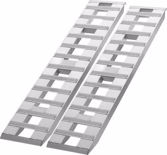 2 rampe di carico in alluminio, dimensioni 72" x 15", capacità di 6000 libbre (circa 2721 kg), adatte per motori, cross-motor, UTV, rimorchi, tosaerba, confezione da 2 pezzi