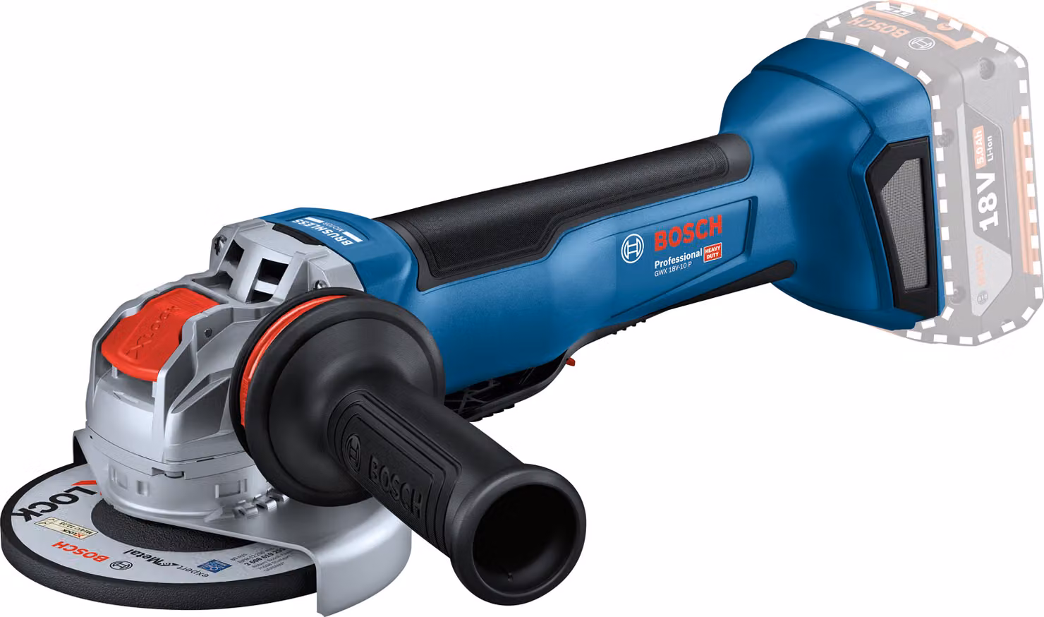 Smerigliatrice angolare a batteria con X-LOCK GWX 18V-10 P