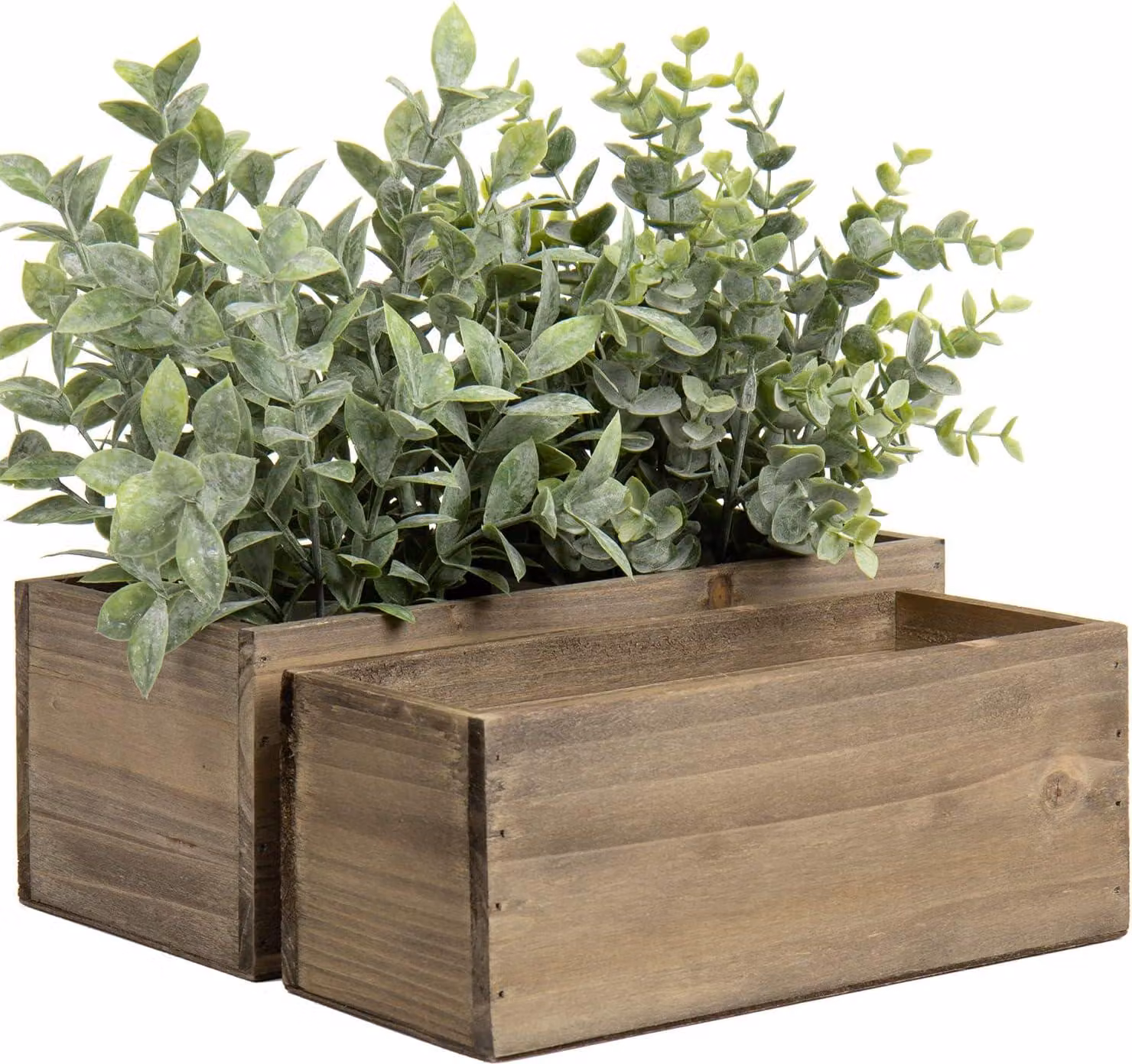 Set di 2 vasi da fiori Fioriere in vero legno Cassette in legno naturale Rettangolare Shabby vintage look antico Fioriera decorativa per piantare o decorare by Oairse