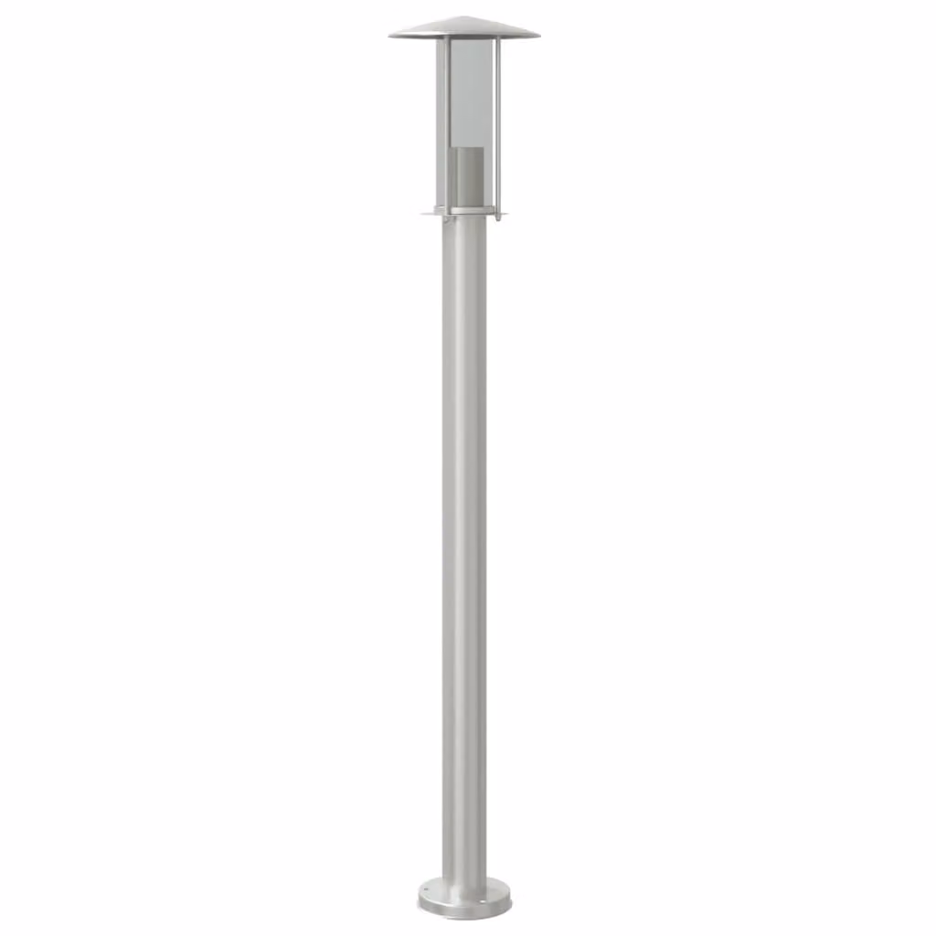 Lampada da Terra per Esterni Argento 100 cm in Acciaio Inox