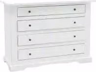 Comò casettiera in legno Shabby chic mod toscano bianco