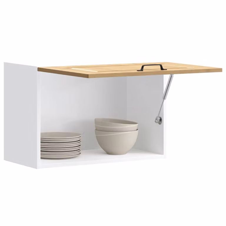 Pensile da cucina moderno vidaXL in legno e MDF, marrone e bianco, L: 60 cm, H: 40 cm, P: 31 cm