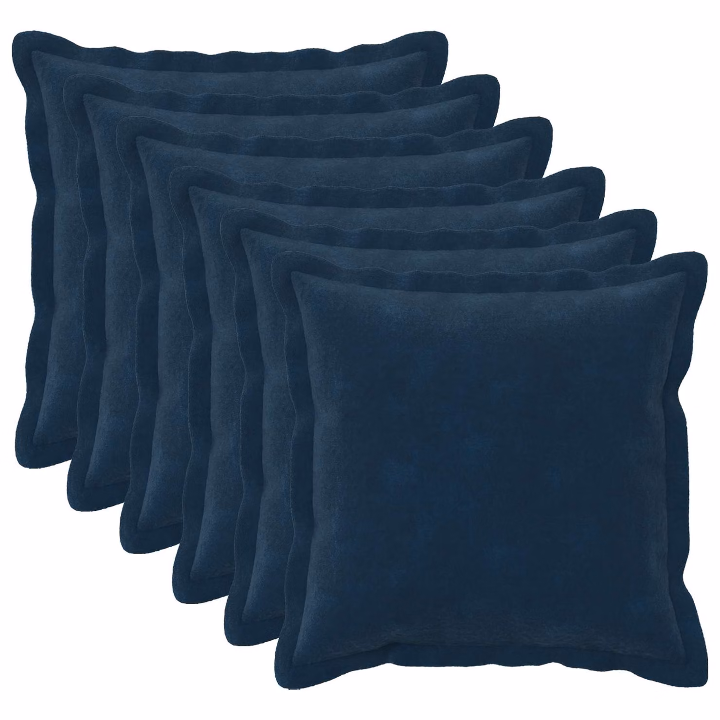 Set di 6 federe vidaXL HOUTEN blu in microfibra, L 45 x P 45 cm