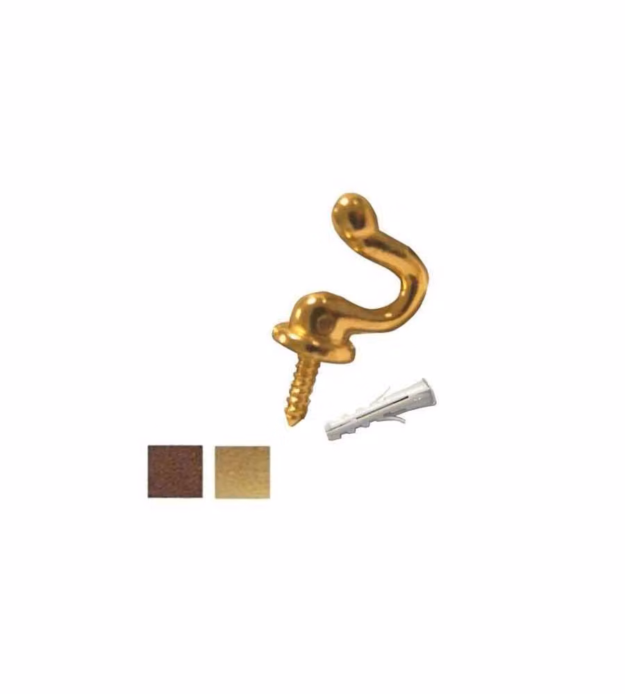 Gancio Sagomato Mm 30 Bronzato Pz 4
