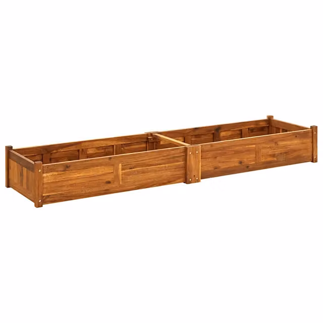 Letto rialzato da giardino in legno di acacia marrone L/P/H: 200 x 50 x 25 cm