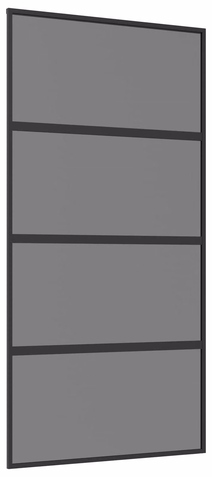 Porta scorrevole, dimensioni 102,5 x 205 cm, realizzata con vetro e alluminio