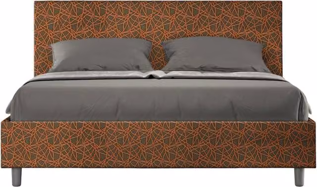 Letto Matrimoniale Moderno GIORDANOSHOP Adele Era 04 Arancione L: 175 cm, P: 202 cm, H: 106 cm