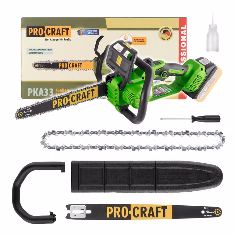Motosega a batteria Procraft PKA33 (senza batteria e caricabatterie)