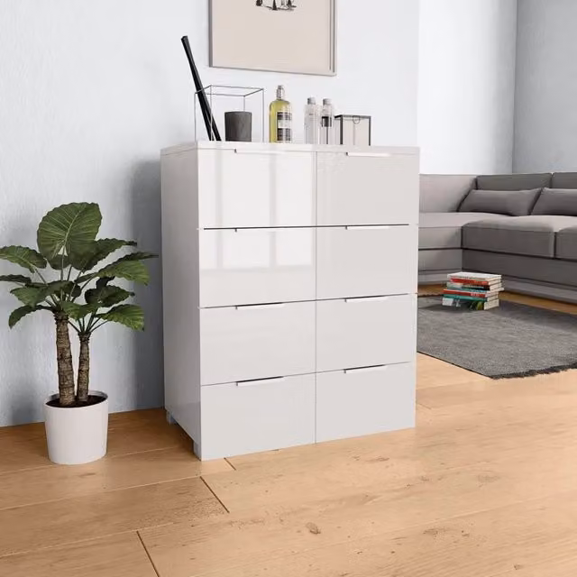 Credenza Buffet Design Mania Bianco Lucido per Cucina L: 60 cm, P: 35 cm, H: 80 cm – 1