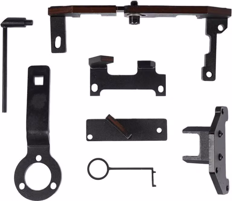 Set di attrezzi per cinghia di distribuzione, compatibile con Citroën e Peugeot, struttura in acciaio resistente, 7 pezzi