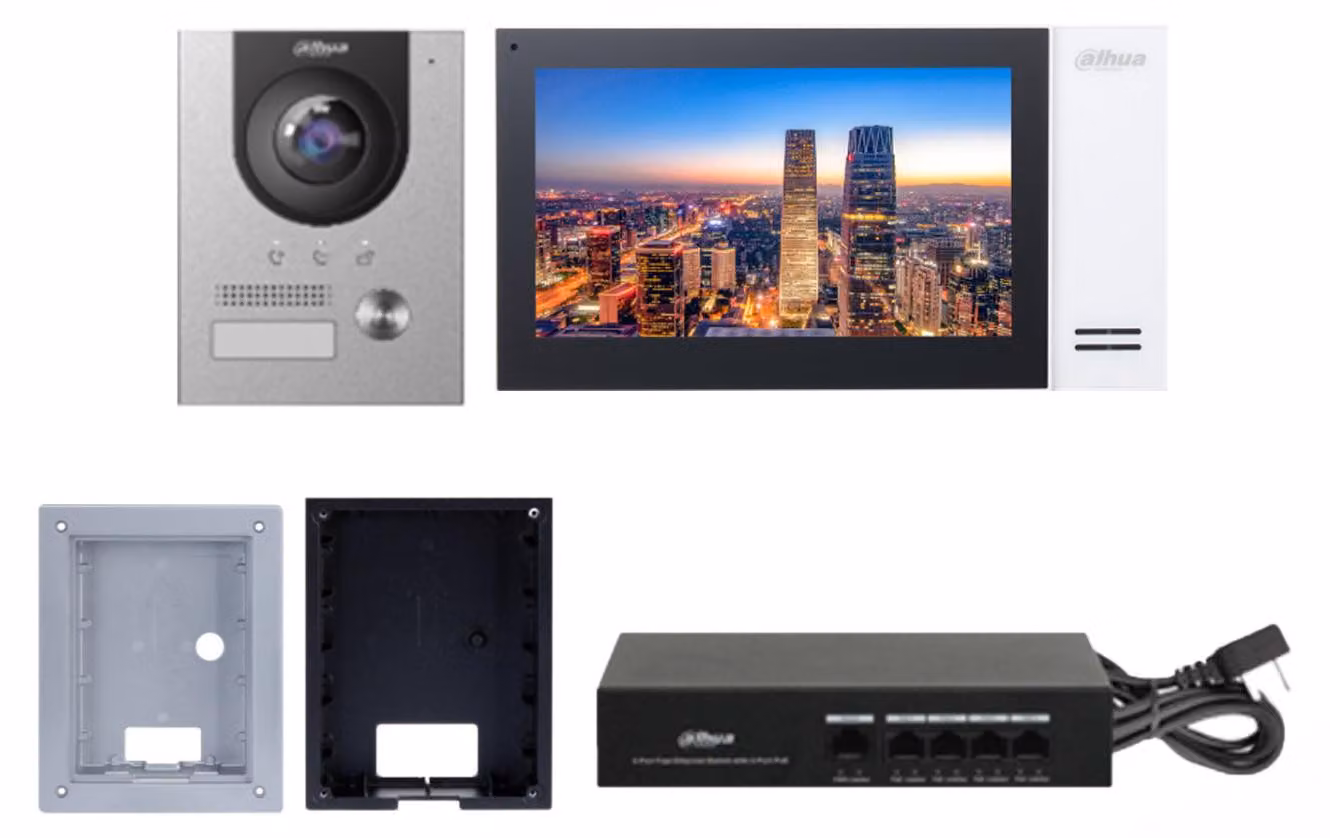 Dahua Kit Videocitofonico IP DHI-KTP01L(F) PoE Monitor 7'' A Incasso IP65