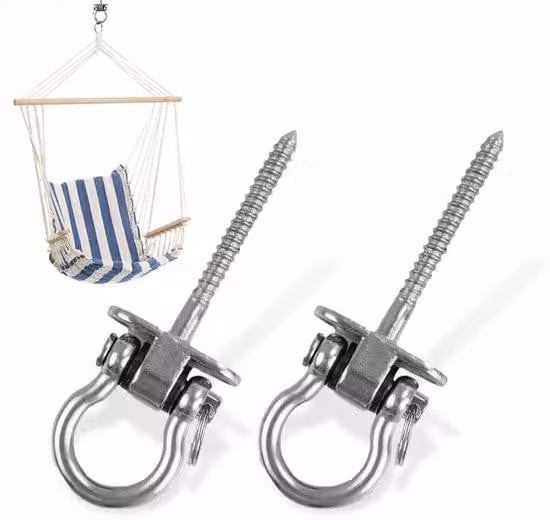 Anelli di sospensione da 500 kg di portata - Anello di sospensione - Kit di montaggio - Kit di fissaggio - Acciaio inossidabile - Rotanti e facili da installare - Kit di sospensione
