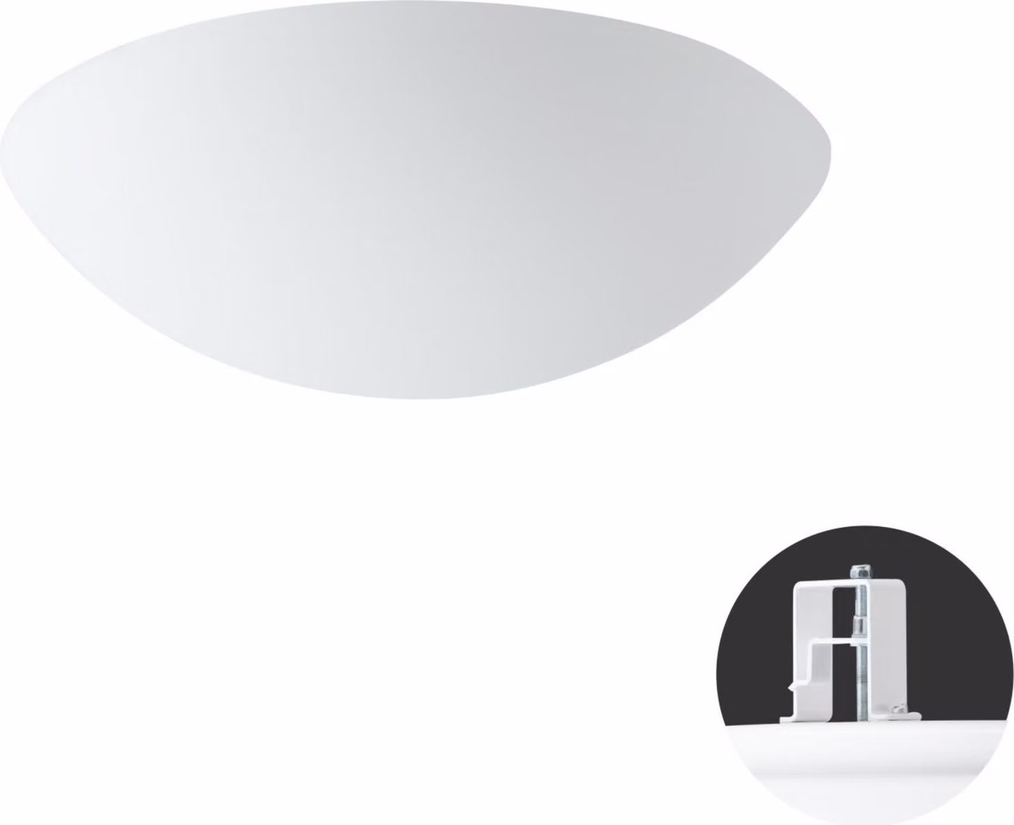 OSMONT AUR68597 AURA V10 apparecchio a soffitto/parete in vetro semipermanente bianco IP44 4000 K 13W LED DALI
