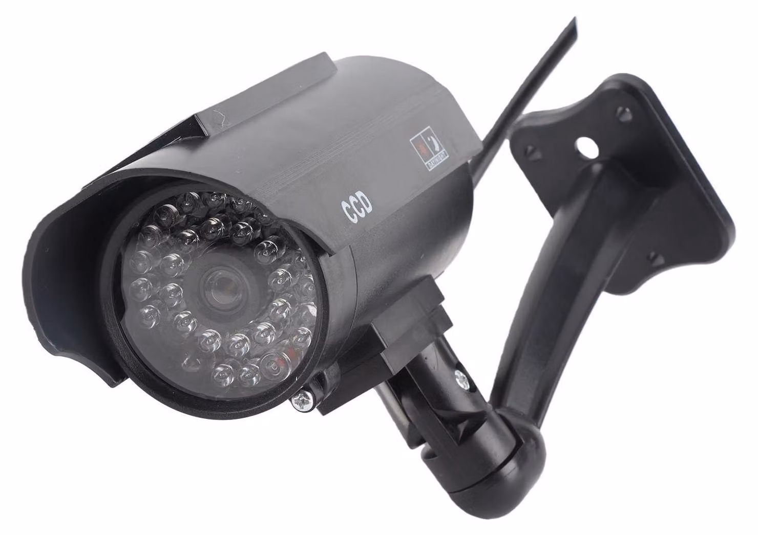 Telecamera finta a energia solare con luce LED lampeggiante, utilizzata per simulare una telecamera di sicurezza