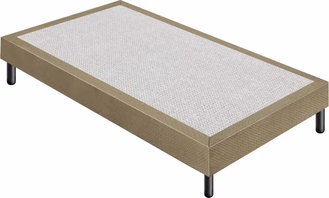 Letto Sommier Materassimodoghe L/P: 120 x 200 cm, Colore Grigio o Beige, Struttura in Legno con Rivestimento in Tessuto e Microfibra