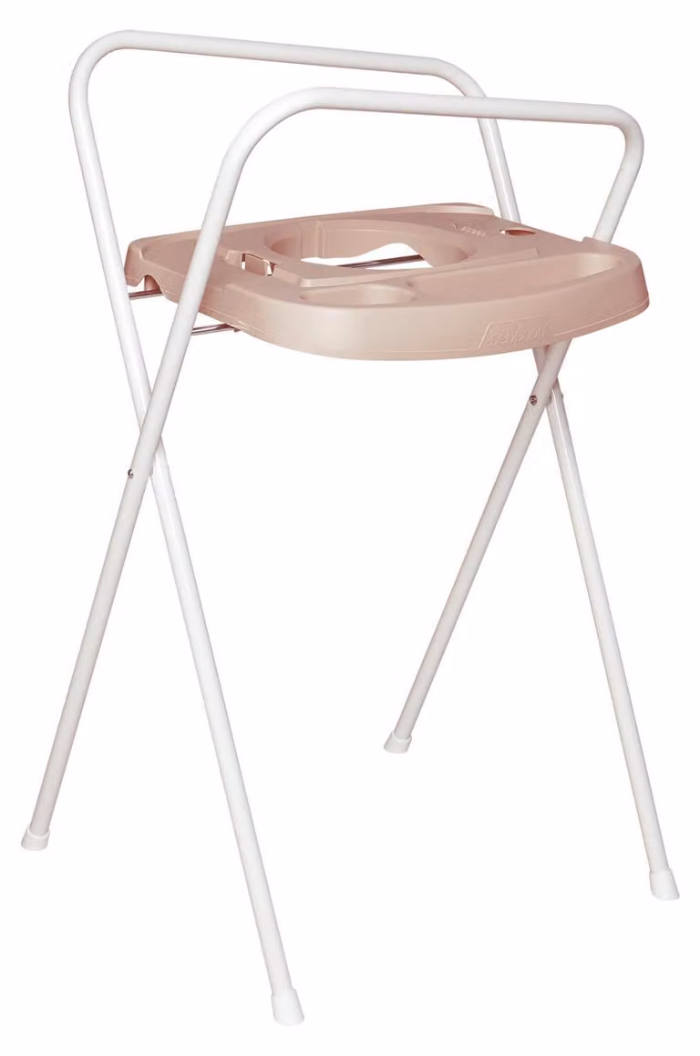 Supporto per vaschetta da bagno Bebe-Jou, modello Click, 103 cm, color rosa pallido