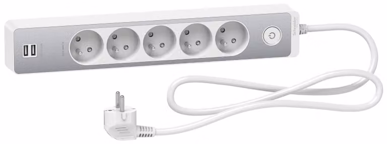 Cavo di prolunga Schneider Electric SC5ST935U1WA (5 prese, 2P+T)