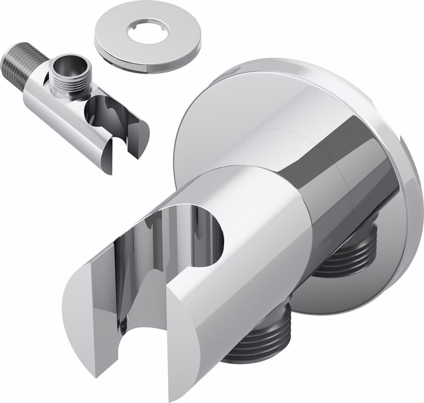 Granitan - Presa acqua angolare - Supporto doccetta - Cromato - ottone - UNIVERSAL