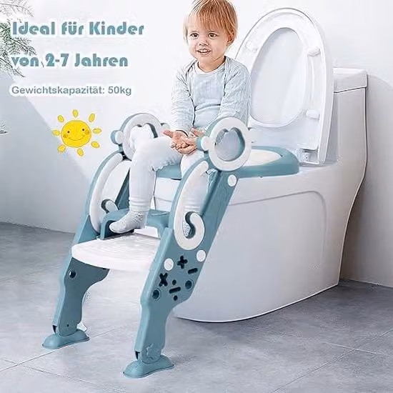 Bracciale per il bagno per bambini pieghevole antiscivolo in plastica blu