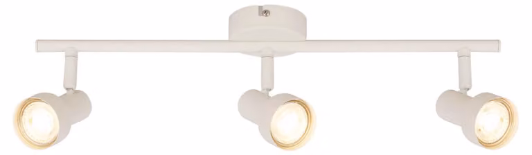 Briloner Plafoniera orientabile 47,5cm attacco GU10 max. 9W 3 luci bianco antico - Faretto da soffitto soggiorno corridoio cucina ufficio