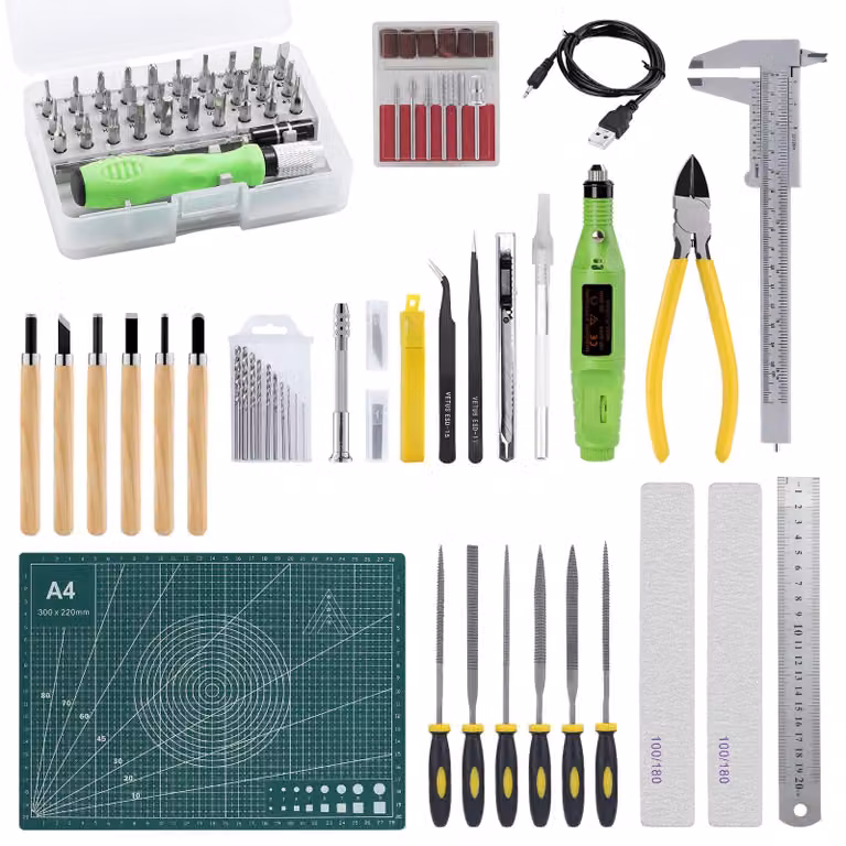 Kit di strumenti per modellismo, composto da 109 pezzi, ideale per modelli Gundam e lavori di bricolage