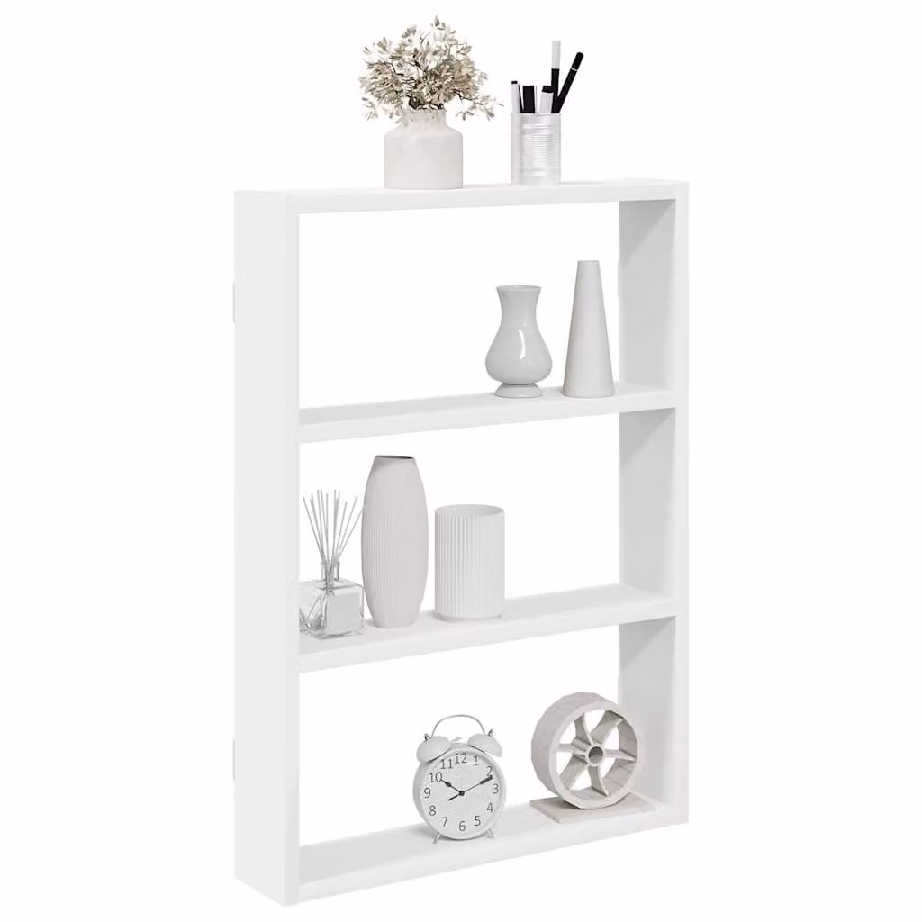 Scaffale a parete vidaXL Bianco in Legno e MDF L: 60 cm, P: 43 cm, H: 9 cm