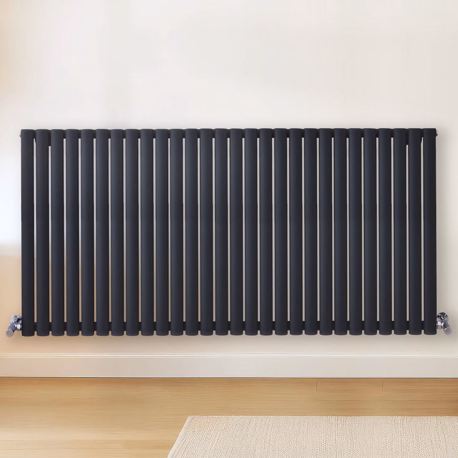 Radiatore di Design Orizzontale Grigio (Carbon Grigio) - 800mm x 1652mm - Pannello Doppio  - Revive