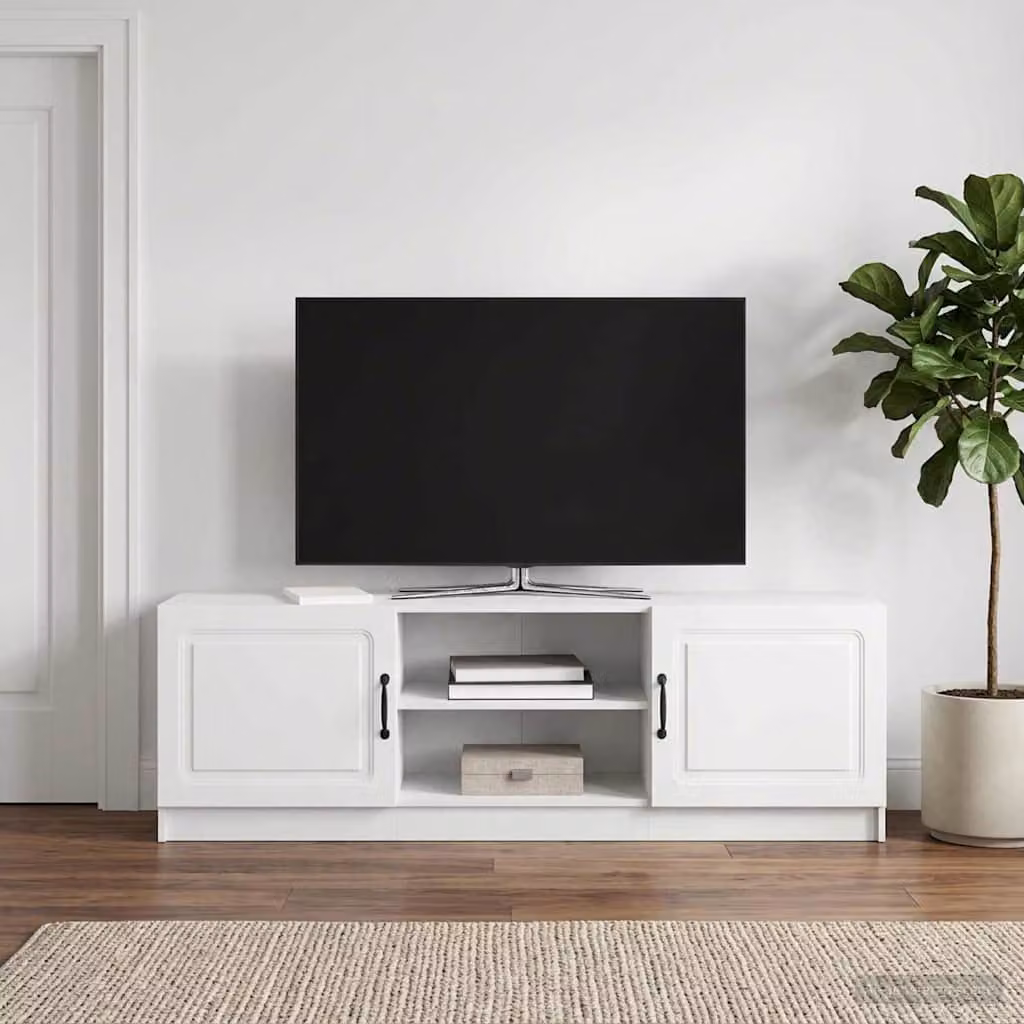 Mobile TV moderno vidaXL Bianco in legno ingegnerizzato L 150 x P 31 x H 47 cm