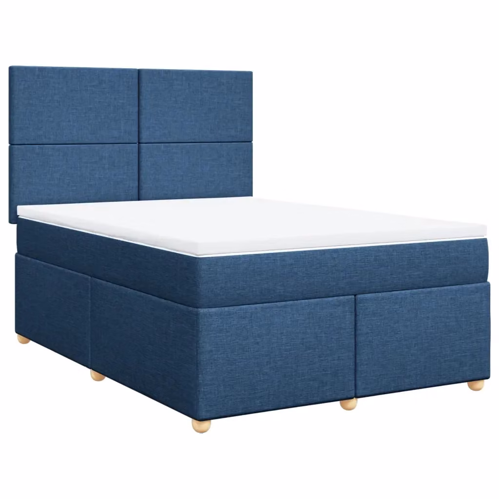 Letto Ibrido con Giroletto a Molle e Materasso vidaXL, Colore Blu e Bianco, L/P/H: 140 x 200 cm – 2